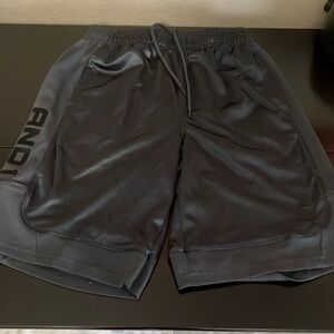 AND1 Men's Charcoal Athletic Shorts